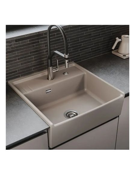 SYSTEMCERAM KENTRO 60 Butler Farmhouse Керамическая Кухонная мойка (16)