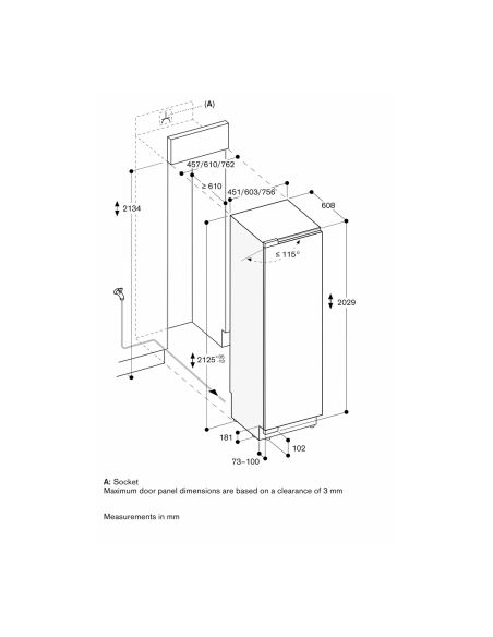 GAGGENAU RF471306 400 серии 76,2cm Vario Встраиваемый Морозильник (5)