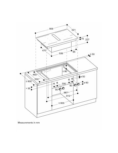 GAGGENAU CV492105 400-sarja 90cm Integreeritud Õhupuhastiga induktsioonpliidiplaat (5)