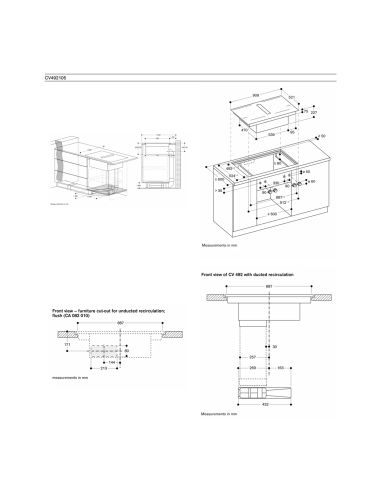 GAGGENAU CV492105 400-Sarja 90cm Flex-induktiokeittotaso integroidulla tuuletusjärjestelmällä (6)