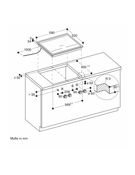 GAGGENAU VI462115 400 series 60см With Steel frame Induction hob with rotary control knobs (4)