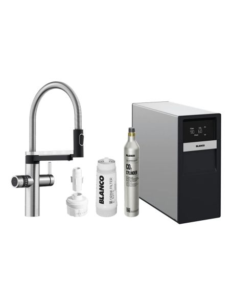 BLANCO EVOL-S PRO Soda & Filter CO2 Set Combi 5in1 Kitchen Faucet with Shower, CO2 and Drinking Water Filter (2)