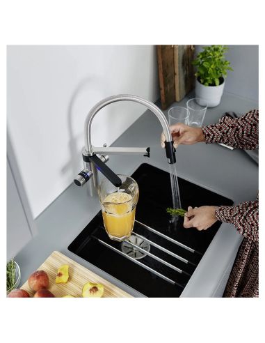 BLANCO EVOL-S PRO Soda & Filter Set CO2 Kombi 5in1 Käsidušiga segisti filtreeritud, CO2 ja majapidamis veele sparkling