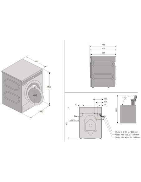 ASKO W7096XG Steel Seal™ Edestä täytettävä pesukone (2)