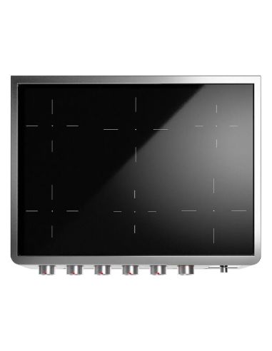 ILVE PMI09S3 PANORAMAGIC 90cm Black Matt with 6 induction hobs and  electric ovens Range Cooker