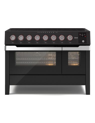 ILVE PMI127S3 PANORAMAGIC 120cm Black Matt Cooker with two electric ovens