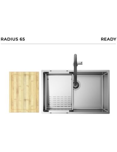 ARTINOX RADIUS 65, 65х40см RST-Ruostumattomasta teräksestä keittiöallas (5)