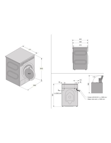 ASKO W5096RG Steel Seal™ MUSTA Edestä täytettävä pesukone (5)