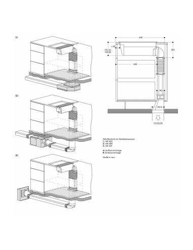 GAGGENAU VL414115 400 Серии Встраиваемая в столешницу вытяжка