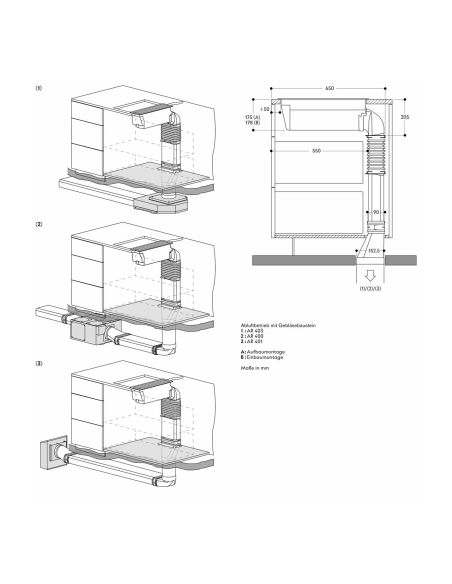 GAGGENAU VL414115 400-sarja Integrert nedtrekkskjøkkenvifte i benkeplate