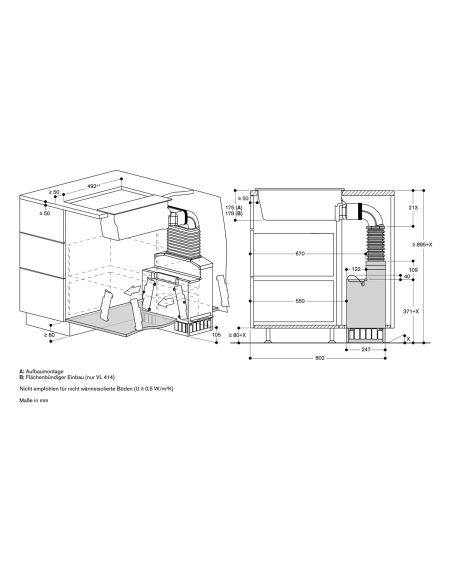 GAGGENAU VL414115 400 Серии Встраиваемая в столешницу вытяжка