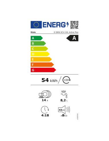 MIELE G 5856 SCVi Active Plus XXL 60cm Полностью интегрируемая посудомоечная машина (6)