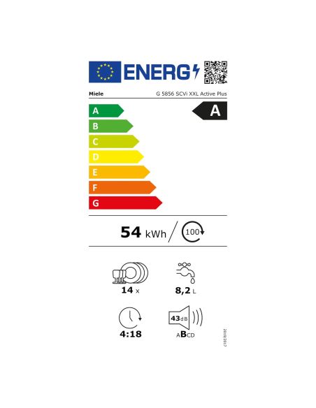 MIELE G 5856 SCVi Active Plus XXL 60cm Полностью интегрируемая посудомоечная машина (6)