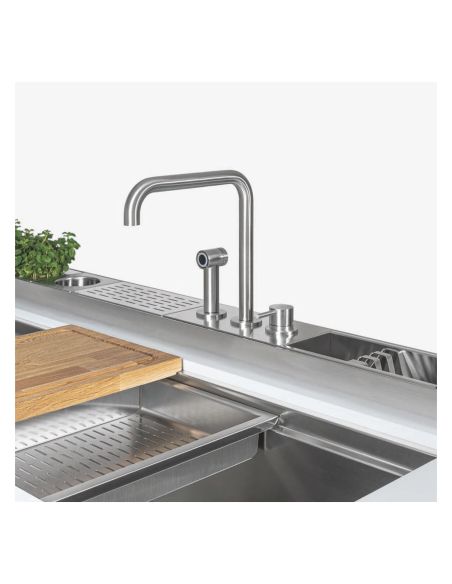 ARTINOX HIDROS Inox Brushed With remote control and swivel spout pull-out hand shower Kitchen Faucet SS03092
