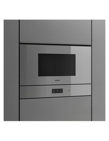 GAGGENAU GM220130  Minimalistic Sarja 38cm Sterling Integreeritav Mikrolaineahi, Parempoolne