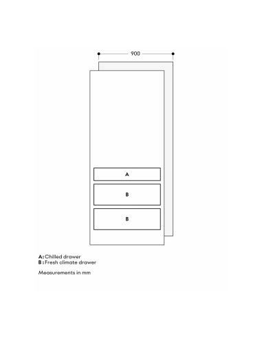 GAGGENAU RVC497190 Expressive Series 90cm VarioIntegrated refrigerator with fresh cooling close to 0 °C