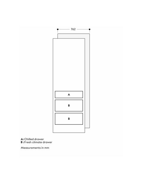 GAGGENAU RVC477190 Expressive Серии 76,2cm Черный Vario Встраиваемый Холодильник С зоной сохранения свежести близкой к 0 °C
