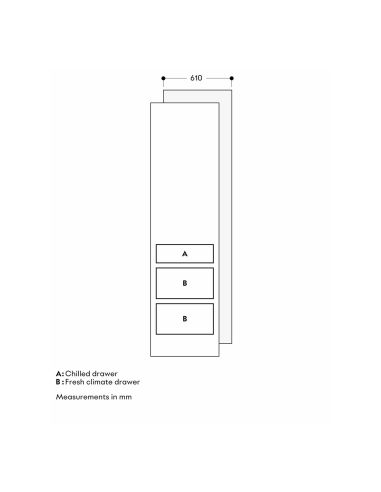 GAGGENAU RVC467190 Expressive Серии 61cm Черный Vario Встраиваемый Холодильник С зоной сохранениия свежести близкой к 0 °C