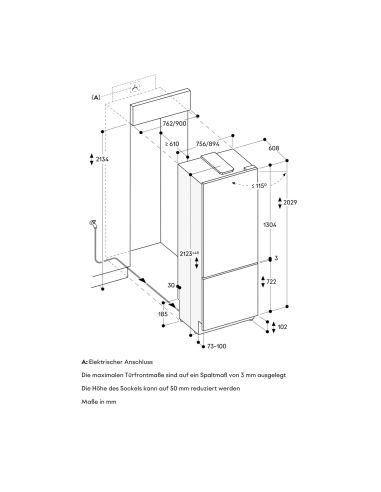 GAGGENAU RVB497190 Expressive Sarja 90cm Musta Vario Integroitu Jääkaappi- ja pakastinyhdistelmä (7)