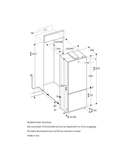 GAGGENAU RVB497190 Expressive Sarja 90cm Musta Vario Integroitu Jääkaappi- ja pakastinyhdistelmä (7)