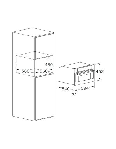 FULGOR MILANO FCMO 4510 TEM WH PLANO Combi Integreeritav mikrolainefunktsiooniga kompaktahi (3)