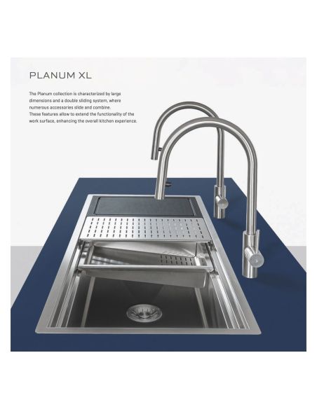 ARTINOX PLANUM XL 141 WORKSTATION Kaksitasoinen Päältä asennettava Huullettava RST keittiöallas (4)