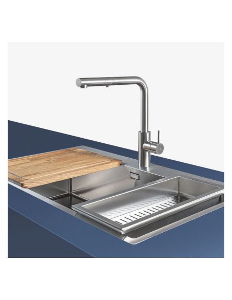 ARTINOX ARION Marina St. Steel Mixer Tap with Pull-Out Single Spray
