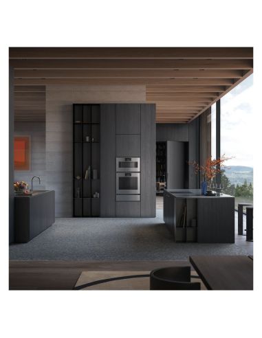 GAGGENAU GS481120 L W Expressive 45см C паром фасадом без ручки Компактный Комби духовой шкаф (7)