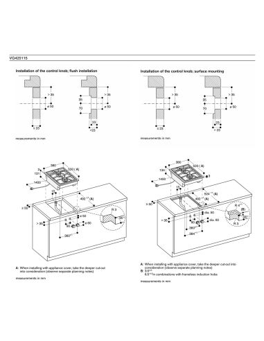GAGGENAU VG425115F Vario elelement , 28– 37 mbar kahe gaasipõletiga (6)