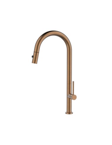 ALVEUS NOVA-PS Monarch kitchen mixer with pull-out shower Copper Brushed