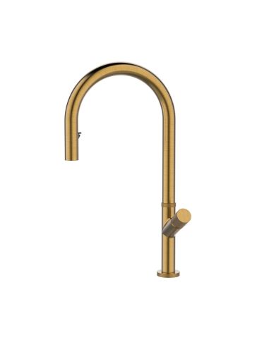 ALVEUS SWAN-PS Monarch Brushed with pull-out shower kitchen mixer (2)