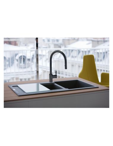 FRANKE EOS-NEO J Kitchen Taps with swivel spout pull-out hand shower (10)