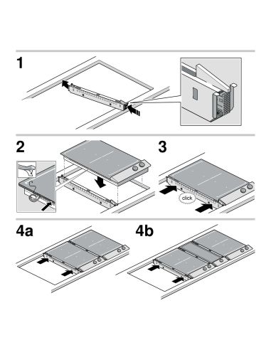 GAGGENAU VV200020 200-sarjan Musta välilista Useiden Vario-piilotettujen modulaar (4)