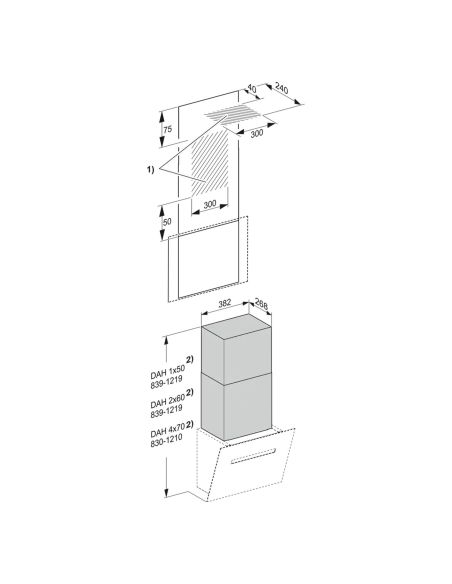 MIELE DAH 4980 Sienna 90cm väggmonterad fläkt