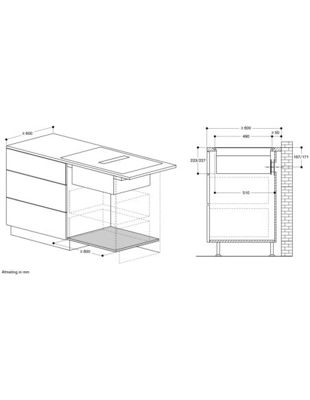 GAGGENAU CV282101M 200 серии 80см Черная Матовая Без рамки Со встроенной вытяжкой Индукционная варочная панель (9)