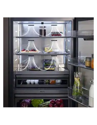 MIELE KFMC 3834 R 70cm MasterCool Must Integreeritud külmik-Sügavkülmik