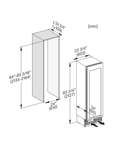 MIELE KWT 2672 ViS MasterCool Интегрируемый Винный шкаф