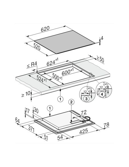 MIELE KM 8462 FL 60cm  ilman RST kehystä Induktiotasot (6)