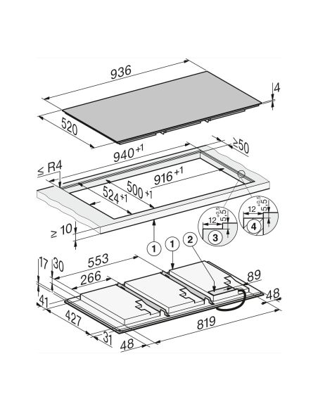 MIELE KM 8695 FL täispinnaline induktsioonpliit 93 cm (3)