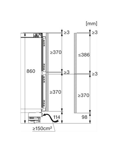 Miele KU 7175 D Under-counter Fridge 86–92 cm | Platinum Cooling