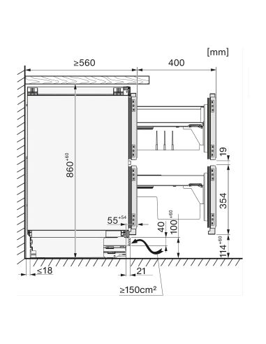 Miele KU 7175 D Under-counter Fridge 86–92 cm | Platinum Cooling