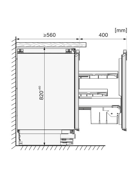 MIELE KU 7030 D Built-under Refrigerator 82–88 cm | Gold Cooling
