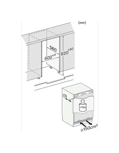 MIELE KU 7030 D int. Tööpinnaalune külmik 82–88 cm nišile (9)