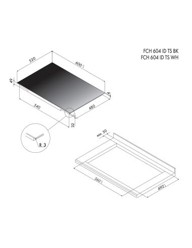 FULGOR MILANO FCH604 ID TS BK 60cm Черная Индукционная варочная панель