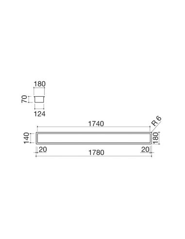 BARAZZA 1CI187N 180cm Must Matt CHANNEL/ RENN Köögiseadmetele