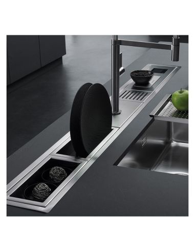 BARAZZA 1CI187N 180cm Musta matta Channel/KANAVA keittiökalusteisiin