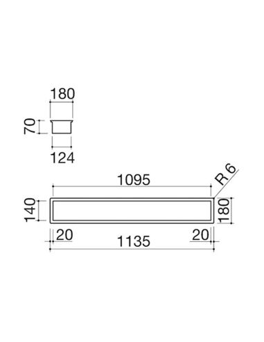 BARAZZA 1CI12 120 cm Kanavakulho lisävarusteille