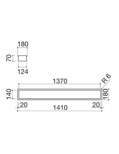 BARAZZA 1CI157 150cm Channel/ ЖЕЛОБ для Кухонного Оборудования