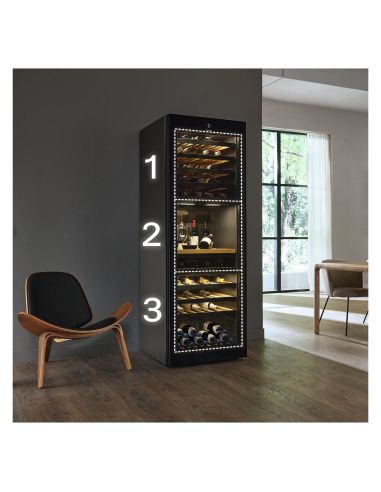 MIELE KWT 4995 F Diamond Wine Conditioning Cabinet Obsidian Black