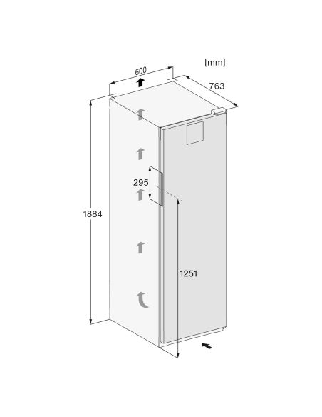 MIELE KWT 4584 E 188cm Musta vapaasti sijoitettava viinisäilytyskaappi